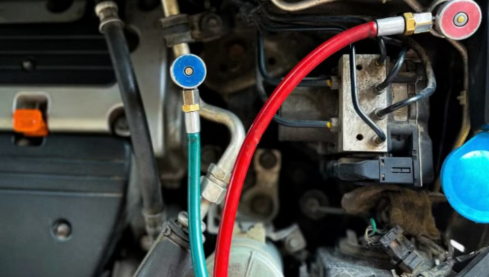 Car air conditioning regassing